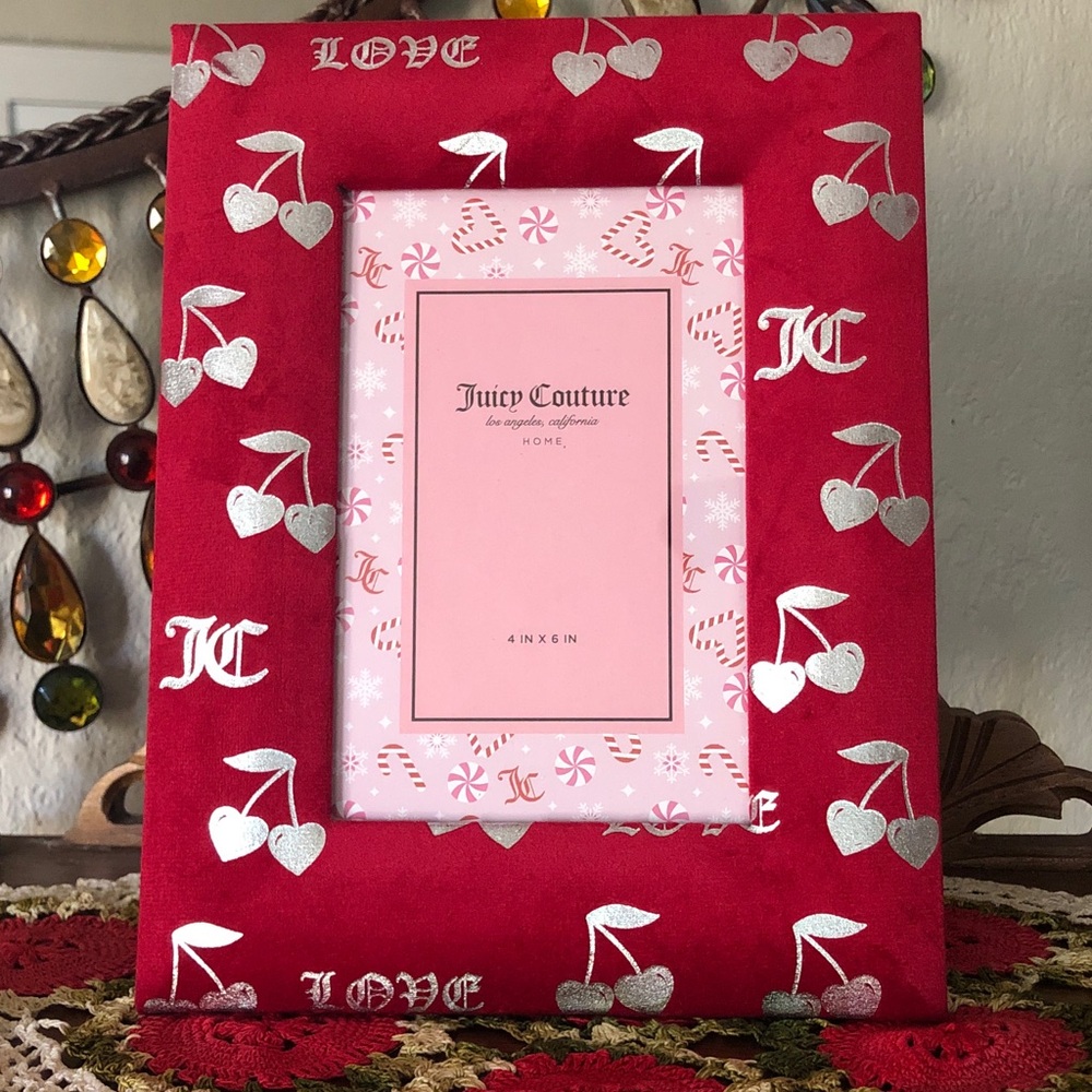 NEW Juicy Couture Red Frame with Silver Cherry Accents